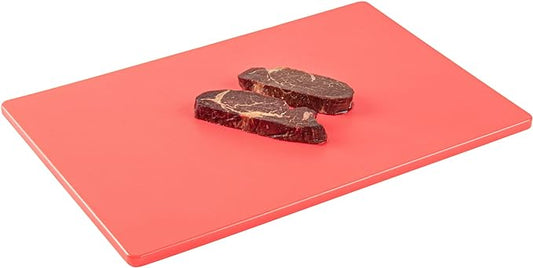 Restaurantware - RW Base 18 x 12 Inch Cutting Boards, 10 Color-Coding Chopping Boards - No Scratch, Dishwashable, Red Plastic Cutting Board Mats, No Slip, Reversible, For Meats And Veggies