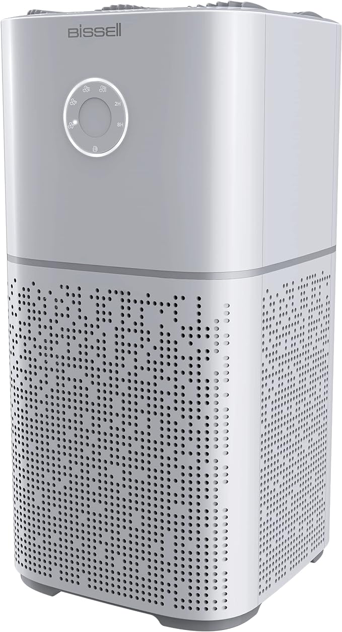 BISSELL Air180 Air Purifier For Home, Bedroom, HEPA Filter, Filters Smoke, Allergies, Pet Dander, Odor, Dust, Gray, 34964