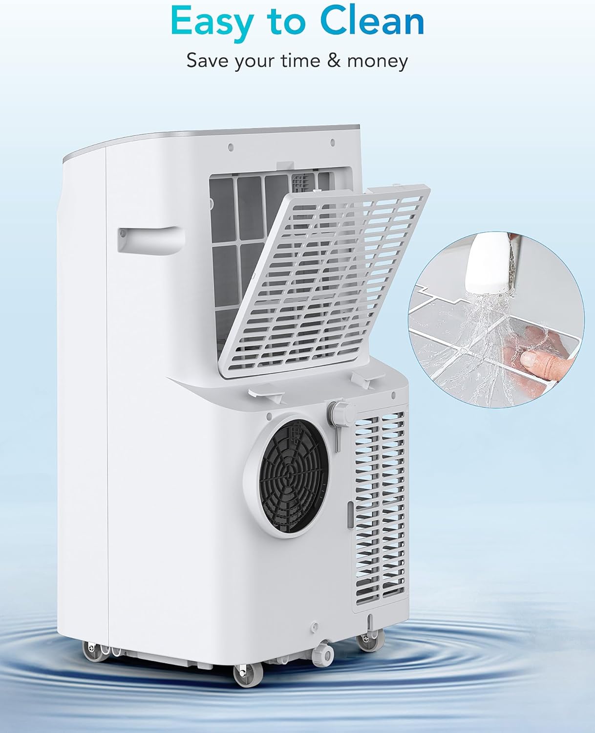 Portable Room Air Conditioner, 12,000 BTU Portable AC Unit with Fan/Dehumidifier/Sleep Mode/Remote Control/24H Timer/Installation Kit, Stand Up AC Unit Room Cooling Up to 400sq.ft