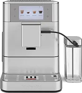 KitchenAid Fully Automatic Espresso Machine KF8 with Milk Attachment & Plant Based Milk Options, KES8558SX, Stainless Steel