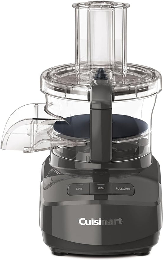 Cuisinart 9-Cup Continuous Feed Food Processor with Fine and Medium Reversible Shredding and Slicing Disc, Universal Blade, Continuous-Feed Attachment, and In-Bowl Storage (Gray)