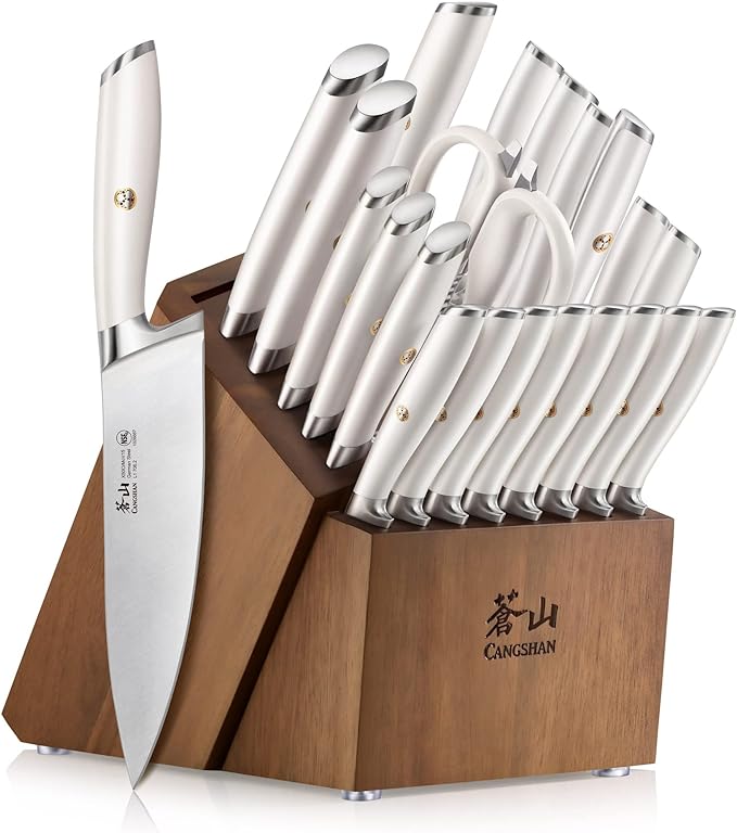 Cangshan L1 Series 23-Piece Classic Knife Block Set, Forged German Steel, 1027549