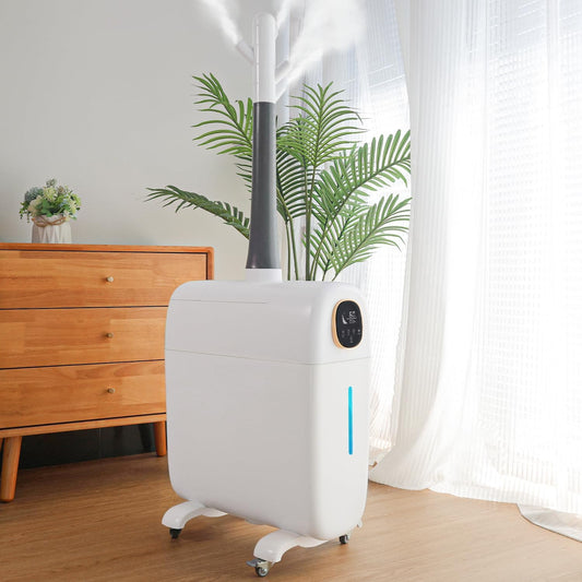 Humidifiers for Large Room Home, 6.6Gal/25L Large Humidifier Whole House Humidifier 3000 sq.ft, Cool Mist Top Fill Floor Commercial and Industrial Humidifiers, 360° Nozzle Sets, 3 Speed, Remote