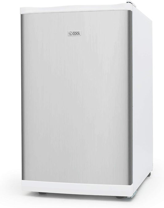 Commercial Cool Upright Freezer, Stand Up Freezer 2.8 Cu Ft with Reversible Door, White with VCM Door