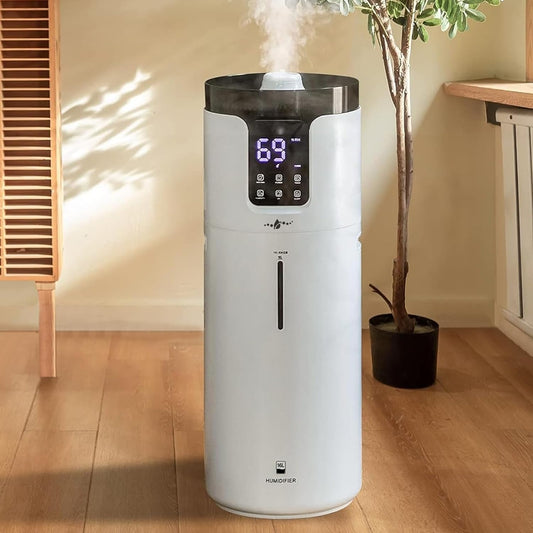 Humidifiers for Home Large room, 4.2Gal/16L Quiet Large Humidifiers Whole House 2000 sq.ft, Cool Mist Top Fill Floor Humidifiers with Essential Oil Tray, Extension Tube, 4 Mist Modes, Remote