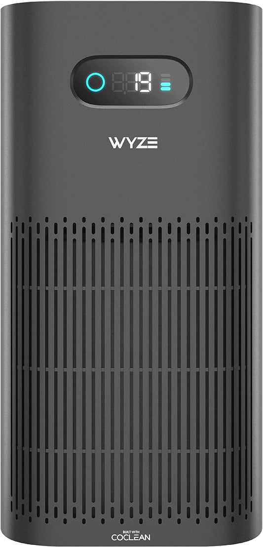 Wyze Air Purifier with Formaldehyde Filter (Premium), for Home, 21db Quiet, HEPA 13, Elimination of common pollutants, Remove formaldehyde, Odors, Smoke, Pollen, Dust, Smart WiFi Alexa Google, Black