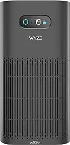 Wyze Air Purifier with Wildfire Filter (Special), for Living Room, Kitchen, HEPA 13, 21db Quiet, with Sleep Mode, Air Cleaner for Smoke, Pollen, Dander, Hair, 550 sq ft, Smart WiFi Alexa Google, Black