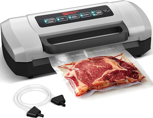 Magic Mill Pro Food Vacuum Sealer Machine with Patent Handle | professional-Grade Seal With Dry & Moist Functions, Vacuum Seal Bags, and Jar Kit