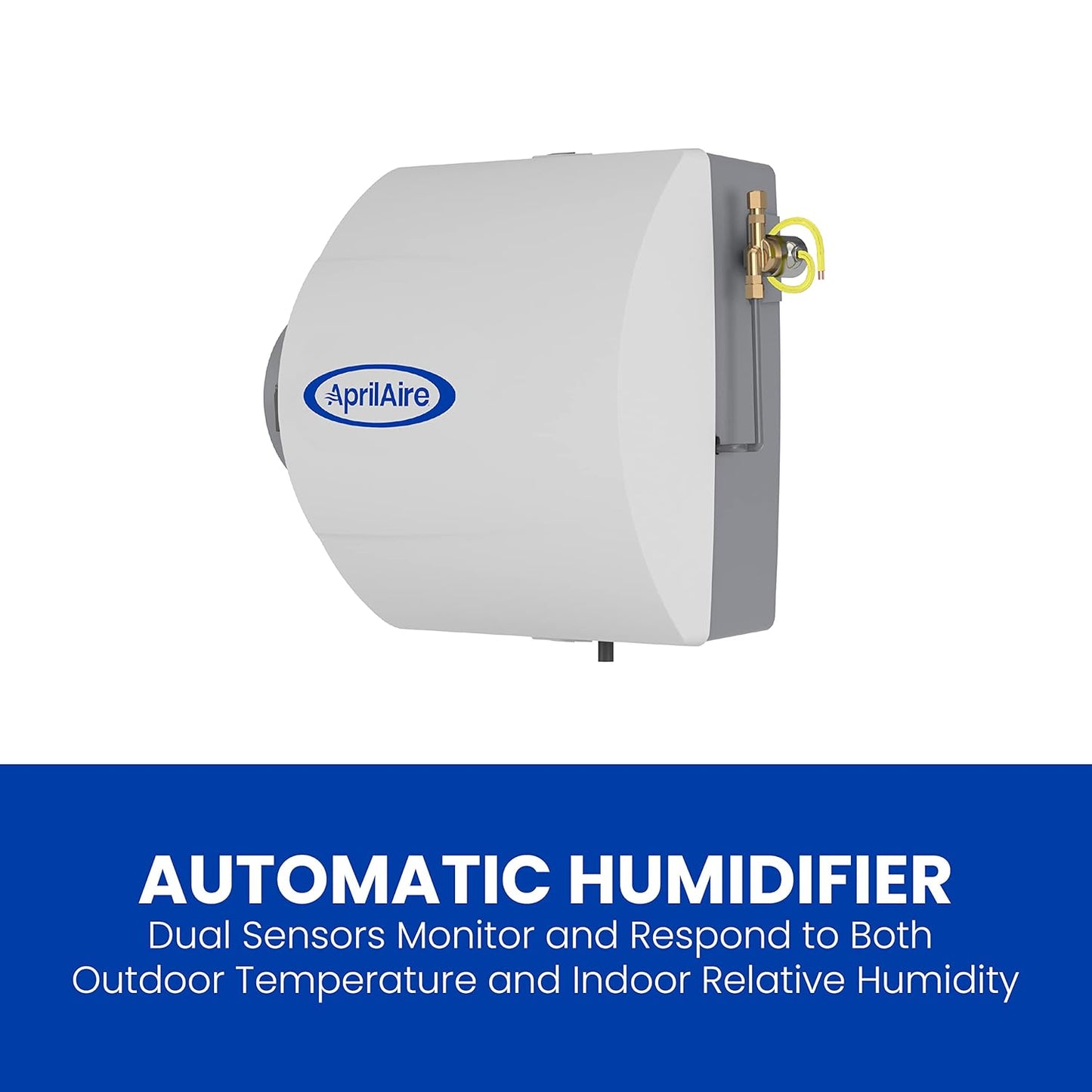 AprilAire 400 17-gal. Whole-House Evaporative Humidifier with Automatic Digital Control for up to 5,000 sq. ft. + AprilAire Model 5844 Humidifier Installation Kit