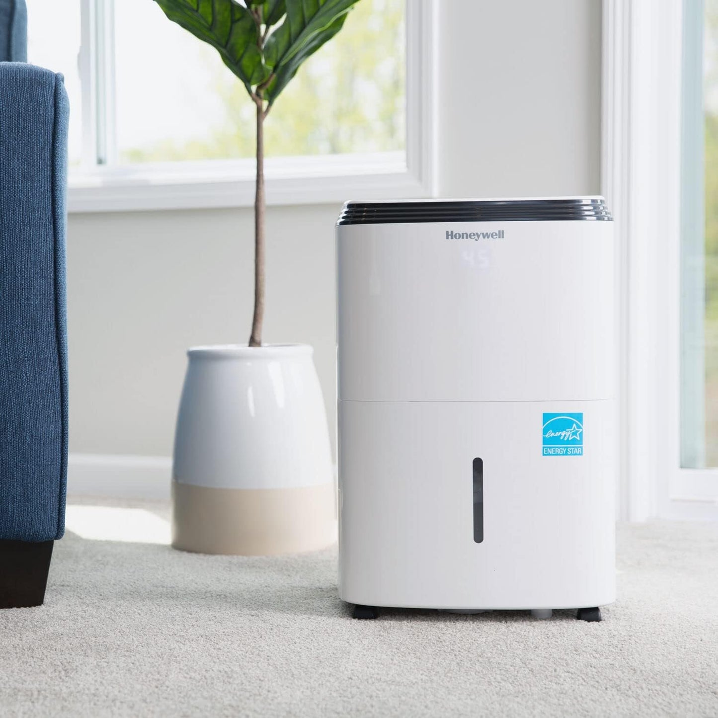 Honeywell 50 Pint Dehumidifier with Pump for Basements & Large Rooms Up To 3500 Sq. Ft. with Mirage Display, Energy Star, Washable Filter to Remove Odor & Filter Change Alert