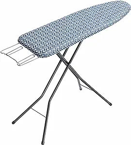 APEXCHASER Ironing Board, Full Size Iron Board with Iron Rest, lightweight Ironing Board with Height Adjustable, Extra Thick Heat-Resistant Cover with Padding, Heavy-Duty Sturdy Metal Legs, 49x13 Blue