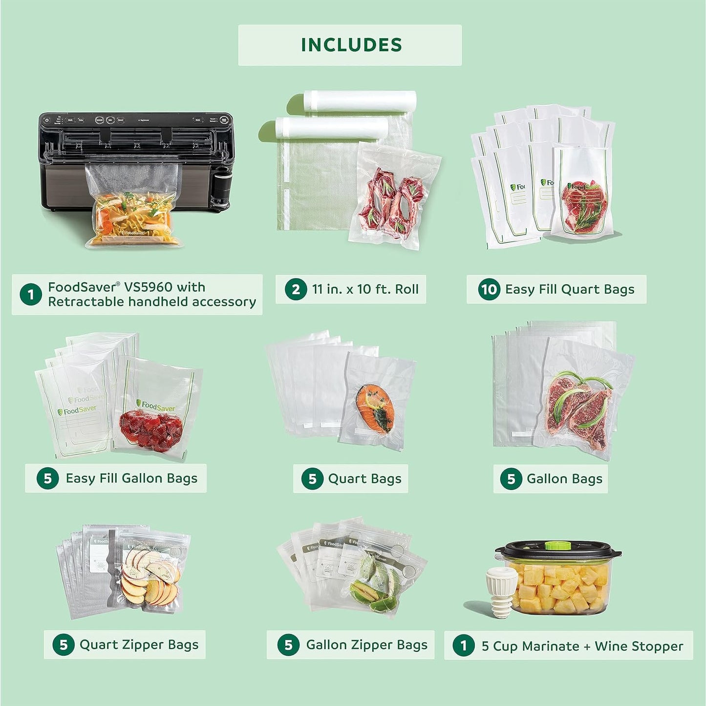 FoodSaver Elite All-in-One Liquid+™ Vacuum Sealer with Bags