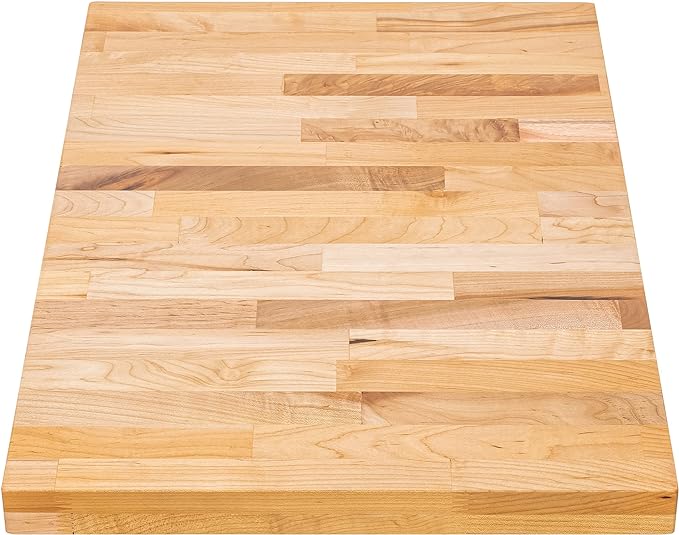 Butcher Block Work Bench Top - 30 x 18 x 1.5 in. Multi-Purpose Maple Slab for Coffee Table, Office Desk, Cutting Board, Bar Table - Natural Finish Table Top and Compatible Base Leg Units by DuraSteel