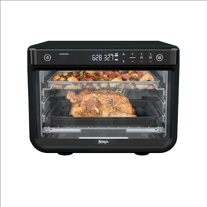 Ninja DT202BK Foodi 8-in-1 XL Pro Air Fry Oven, Large Countertop Convection Oven, Digital Toaster Oven, 1800 Watts, Black, 12 in.