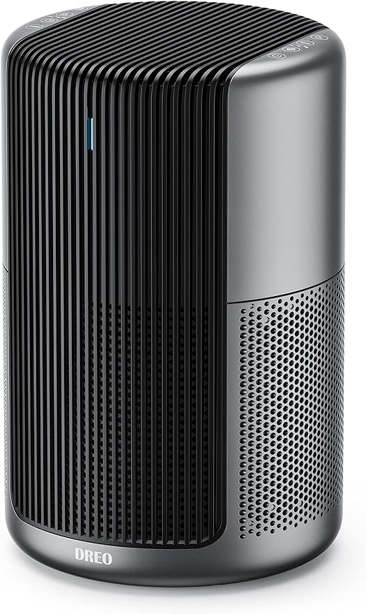 Dreo Air Purifiers Macro Pro, True HEPA Filter, Up to 1358ft² Coverage, 20dB Low Noise, PM2.5 Sensor, 6 Modes, 360 Filtration Cleaner Remove 99.985% Dust Smoke Pollen, Black