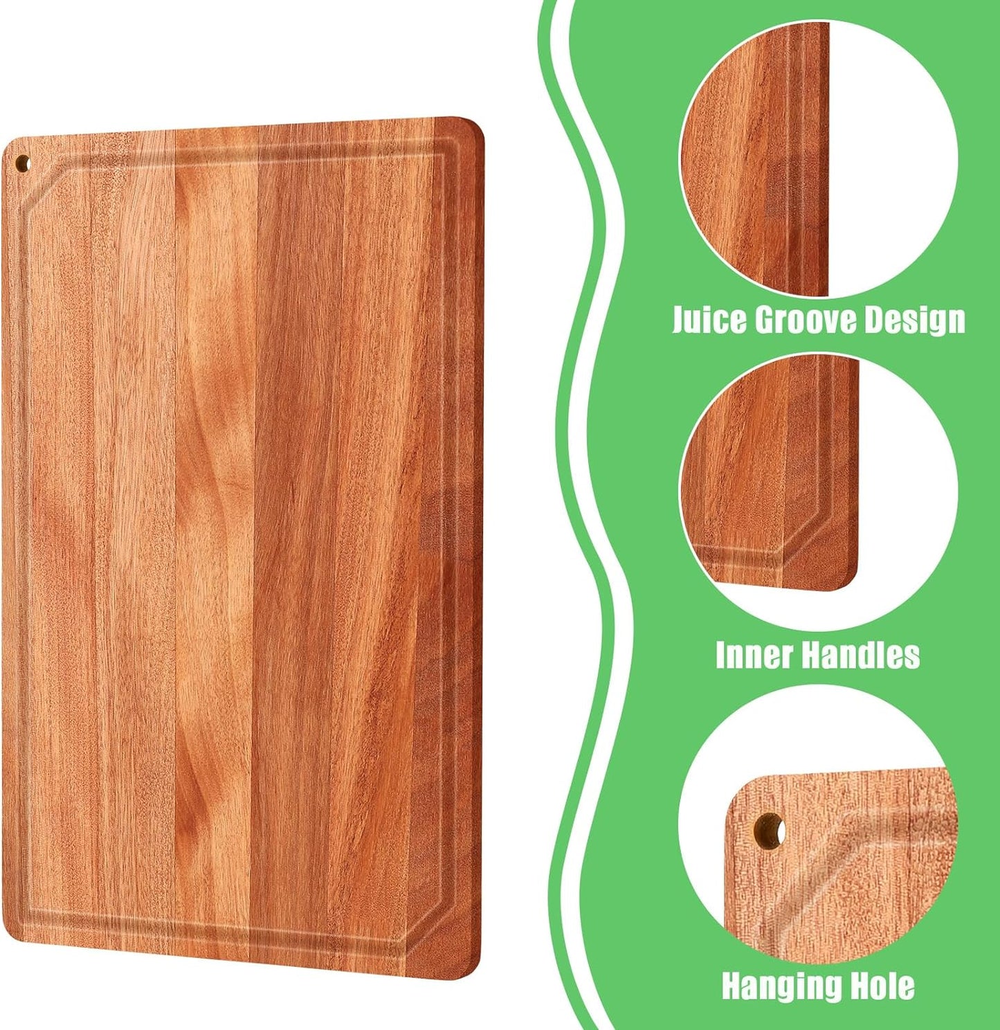 Eaasty 12 Set Extra Large Plain Cutting Board Bulk Heavy Duty Wood Cutting Boards Set with Juice Groove for Kitchen Wedding Housewarming Crafts Gifts, Pre Oiled (14" x 11",Walnut)