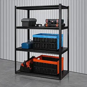 PACHIRA E-Commerce Wide Size Garage Storage Shelves Heavy Duty, 39.4" Wide Adjustable Rack 4-Tier Metal Shelving for Kitchen, Living Room, Basement, 39.4" W x 19" D x 57" H