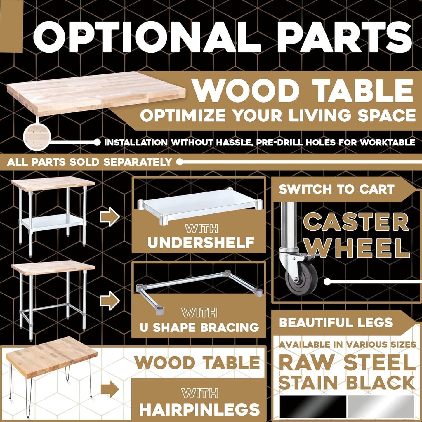 Butcher Block Work Bench Top - 30 x 18 x 1.5 in. Multi-Purpose Maple Slab for Coffee Table, Office Desk, Cutting Board, Bar Table - Natural Finish Table Top and Compatible Base Leg Units by DuraSteel