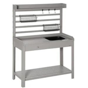 Garden Potting Bench Workstation in Grey — Cuisinish