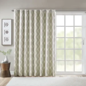 Extra Wide Ikat Blackout Patio Curtain Panel — Multicolour, 100x84 in.